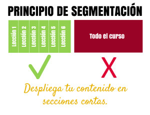 11 principios de aprendizaje multimedia: segmentación